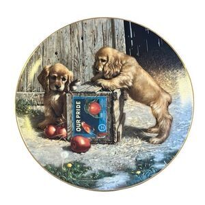 NEW Jim Lamb Puppy Playtime Double Take 8 1/2” Plate